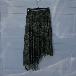 Asymmetrical Olive Green Skirt🌳